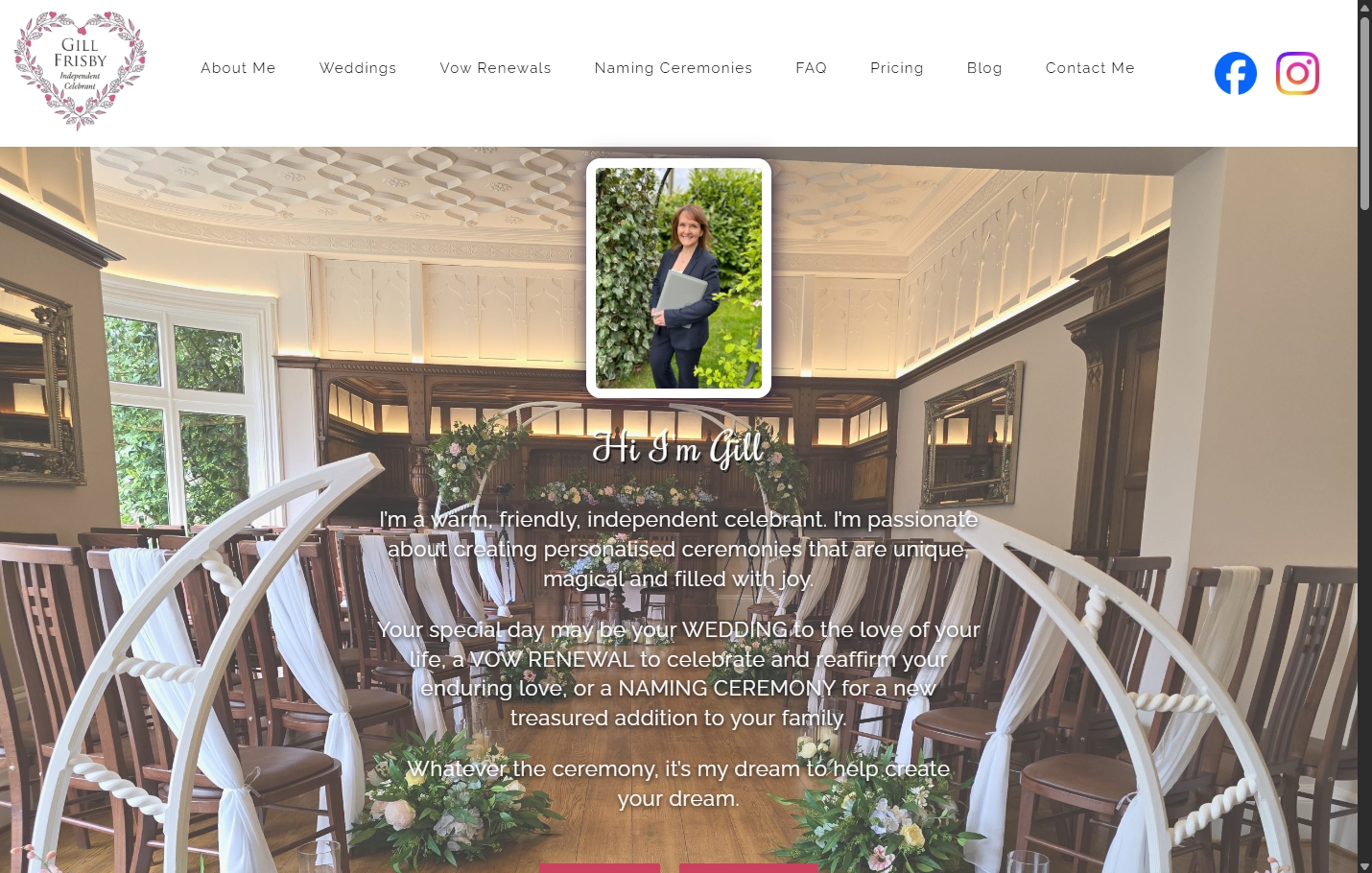 Gill Frisby Celebrant Website